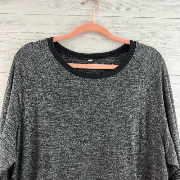 Heather Gray Long Sleeve Pullover Pocket Tunic Size XL - Picture 3 of 9